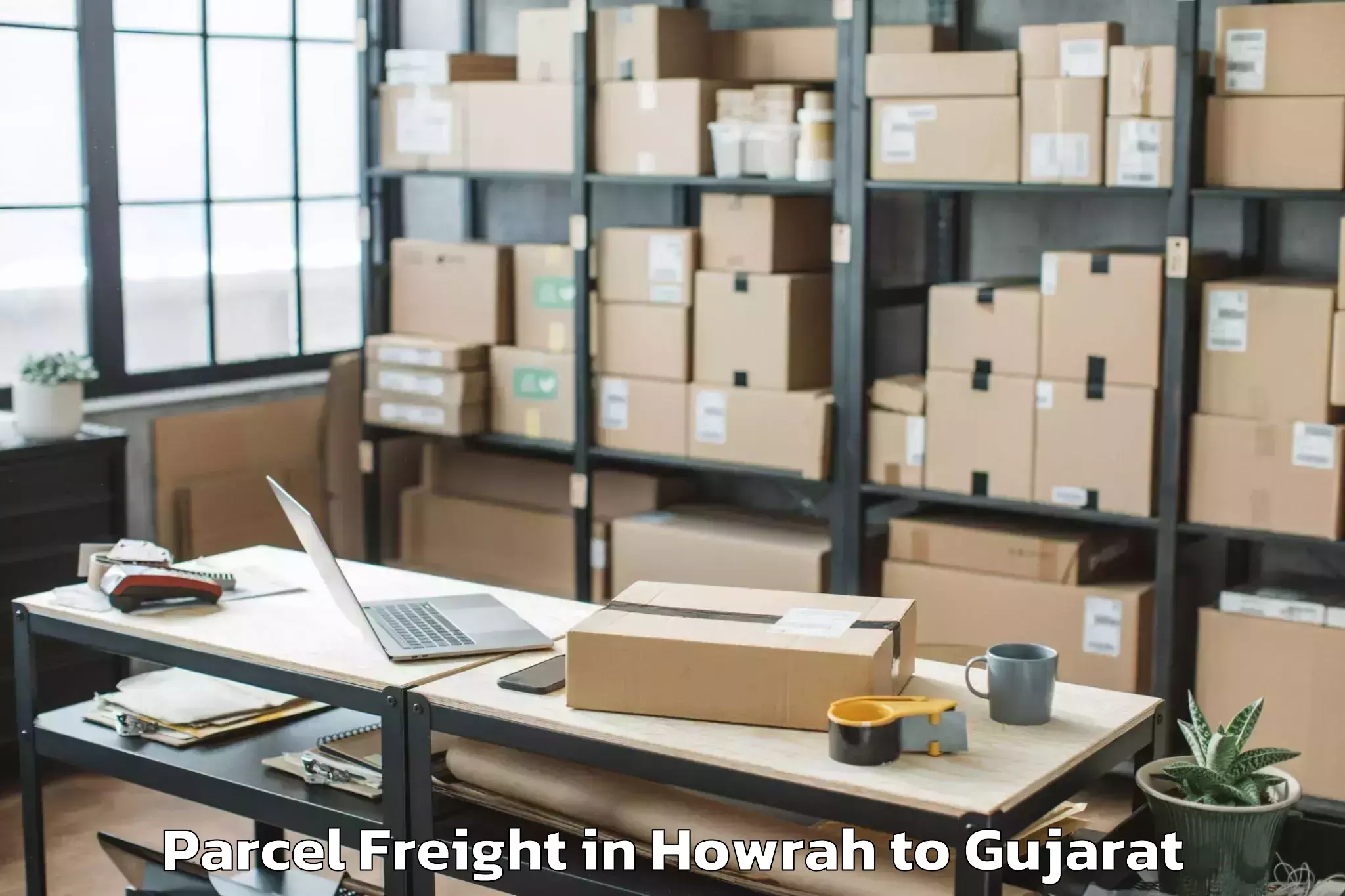 Quality Howrah to Dhuvaran Parcel Freight